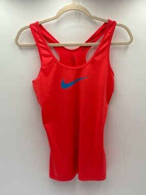 Nike Pro Dri-Fit Tank Top Neon Orange Racerback Size S